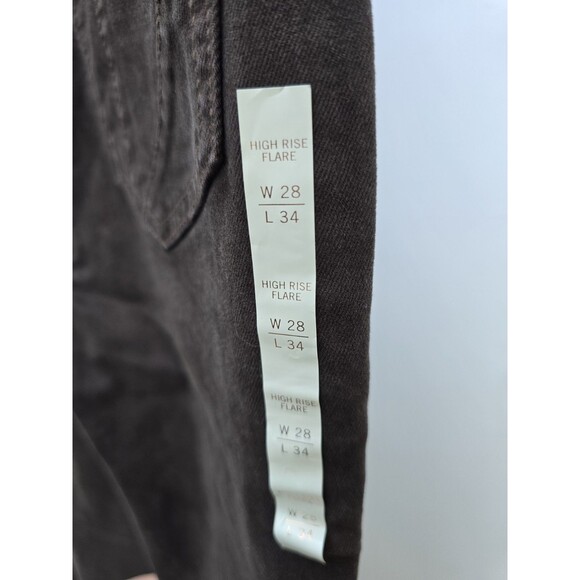 Shyanne Women's High Rise Flare Jeans Size W28 L34 Brown - Picture 3 of 6